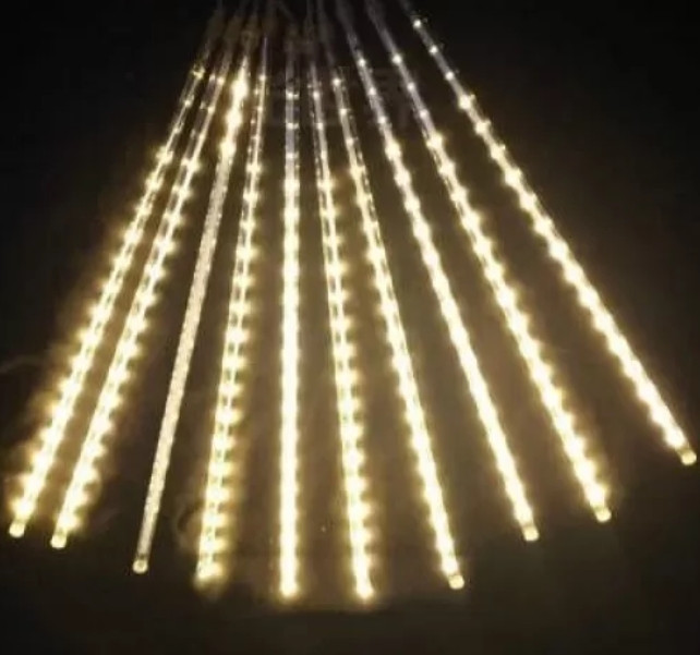 Гірлянда світлодіодні бурульки 8 шт. 50 см (прозорий шнур) біла, фото 1