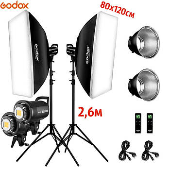 1,2 kW Комплект Godox LED професійного постійного видеосвета SL60-2SB710