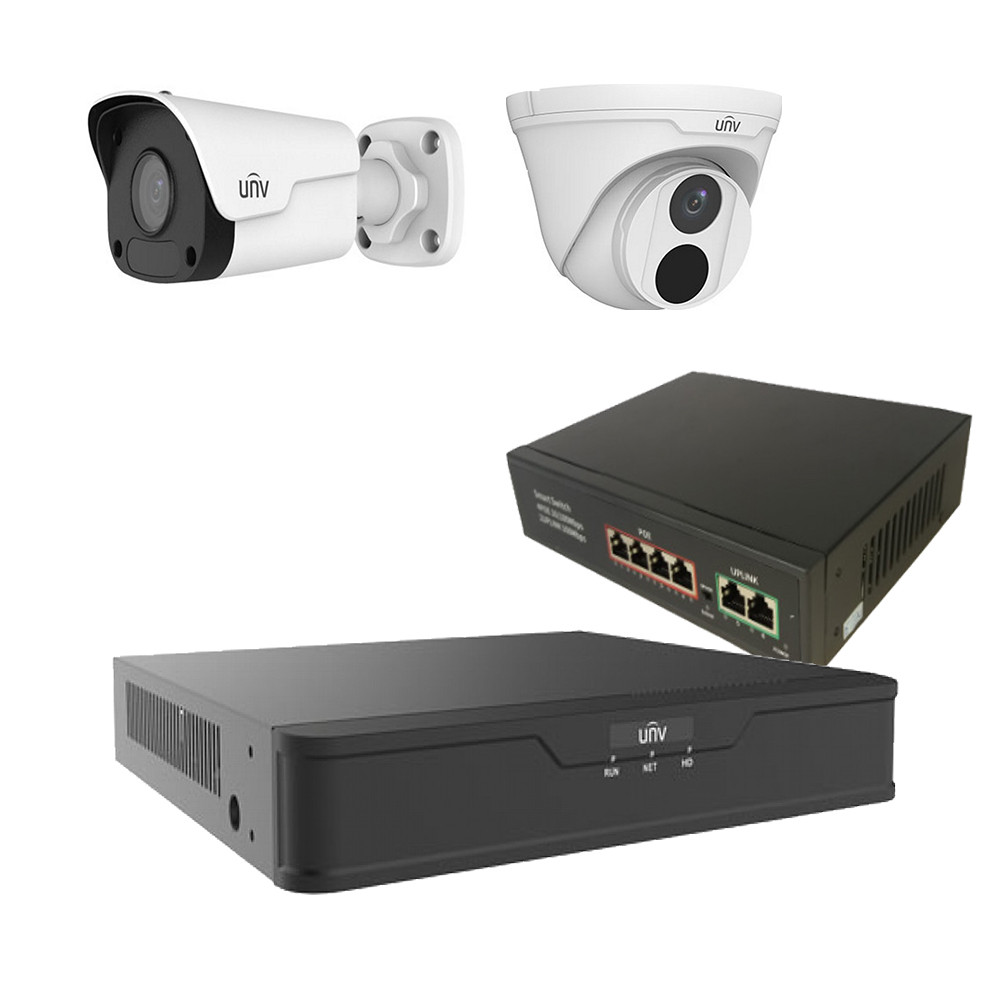 Комплект видеонаблюдения Uniview IPC-1D1W 2Mp KIT - фото 1 - id-p1310324506