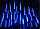 Світлодіодна гірлянда бурульки 8 шт по 50 см прозорий шнур Синя, фото 2