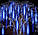 Світлодіодна гірлянда бурульки 8 шт по 50 см прозорий шнур Синя, фото 5
