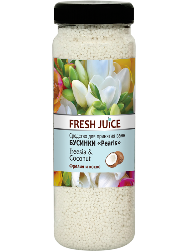 Засіб для ванн Bath bijou Перли. Фрезія і кокос 450 г Fresh Juice, фото 1