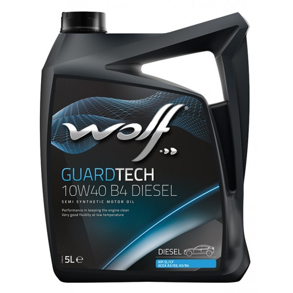 Олива моторна WOLF 10W40 B4 DIESEL GUARDTECH 5 л, фото 1