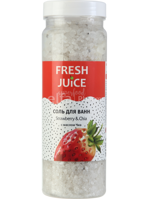 Сіль для ванн Superfood Strawberry & Chia 700 г Fresh Juice