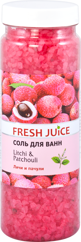 Сіль для ванн Litchi&Patchouli 700 г Fresh Juice