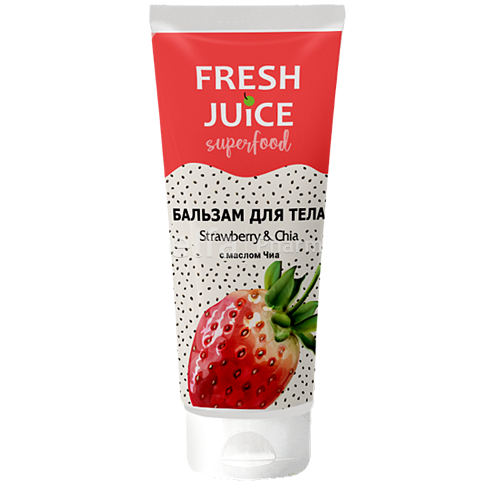 Бальзам для тіла Superfood Strawberry & Chia 200 мл Fresh Juice, фото 1