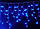 Світлодіодна гірлянда Водоспад 240-В led Синій світло (прозорий провід) 2.0х2.0м, фото 4