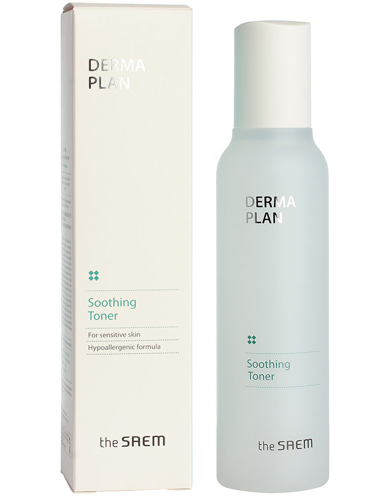 Тонер для чутливої і сухої шкіри обличчя The Saem Derma Plan Soothing Toner 155 мл, фото 1