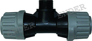 Потрійне з'єднання Ender для труби д 25 мм зовнішня різьба 3/4"