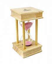 Пісочний годинник "Квадрат" рожевий пісок 5 хвилин