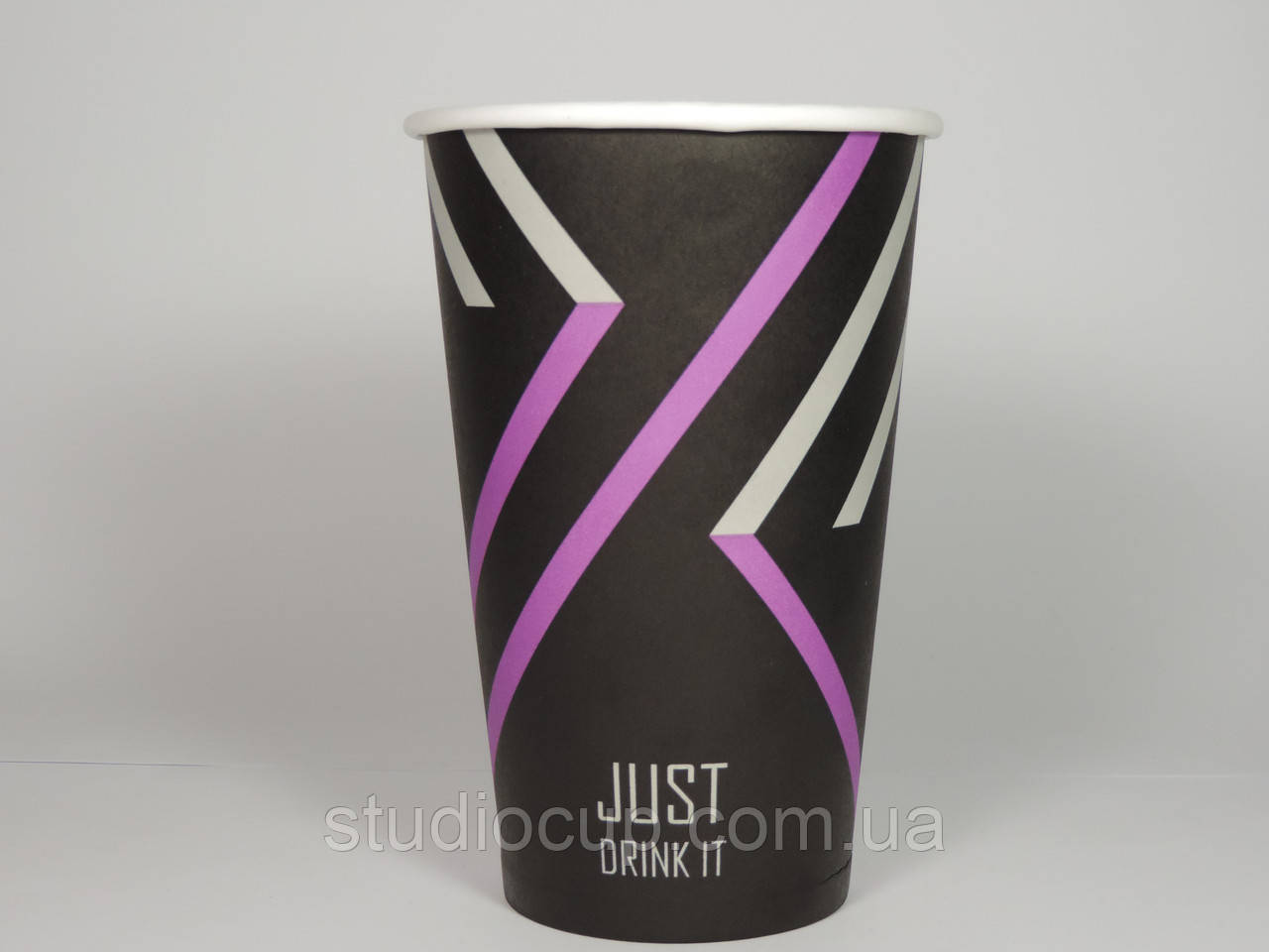 Стакан паперовий JUST DRINK IT 500 мл (50шт/уп) кр 90