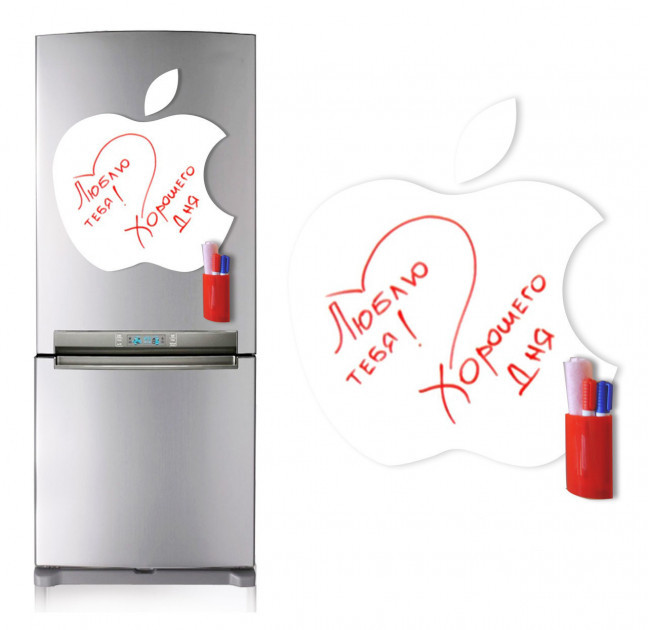 Магнітна дошка на холодильник маркерна "Apple"