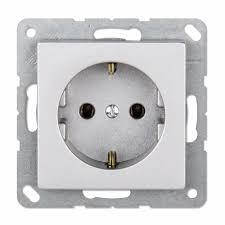 Розетка з заземленням 16А. Jung Eco Profi Алюміній