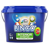 SI-23-10 л Bingo 20 фарба інтер'єрна ПРЕМІУМ латексна напівматова, ступінь блиску 20