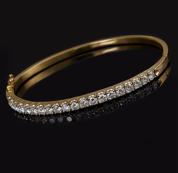 Жіночий браслет із жовтого золота з діамантами С44Л1No25