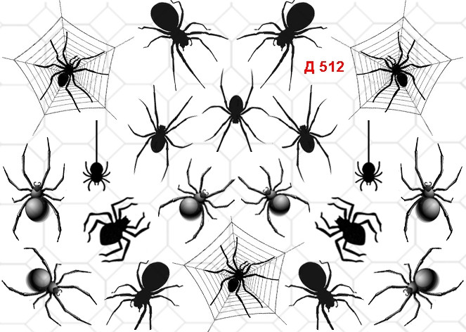 Слайдер дизайн на водній основі №д512 павучки