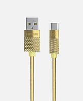 Кабель LUXE CUBE Premium USB C to USB 1м золотой