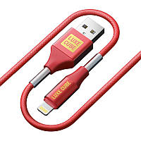Кабель LUXE CUBE ARMORED Lightning to USB 1м красный