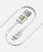 Кабель LUXE CUBE Lightning to USB Flat 1м белый