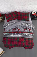 Комплект постельного белья First Choice Flannel Happiness Red фланель 220-200 см красный