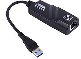 Мережева карта 3.0 USB — Lan RJ45 чорна HY-3001