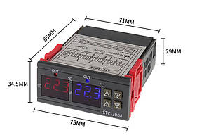 Терморегулятор STC 3008 від -55 до 110°C 220V