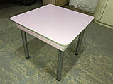 Стіл для їдальні на хромованих ніжках квадратний 4-місний (в асортименті), фото 3