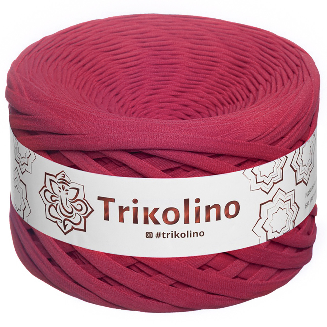 Трикотажна пряжа Trikolino, 7-9 мм., 50 м., Червоний, нитки для в'язання