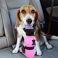 Портативна пляшка-поїлка для собак в дорогу (Aqua Dog, пластик) переносна дорожня поїлка собаки на вулиці, фото 1