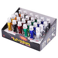 Ліхтар брелок 9619-2LED, лазер, 3хAG13, карабін