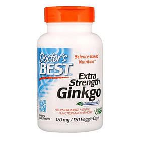 Гинкго Билоба,  Doctor's Best Extra Strength Ginkgo 120mg  (120 caps)