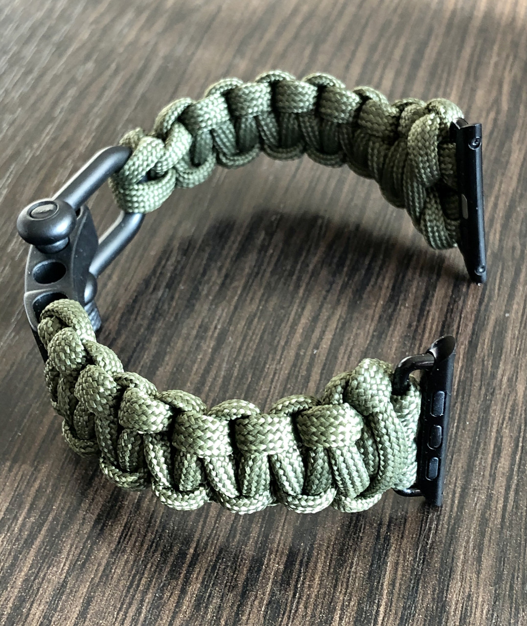 Браслет ремінець Primo Black Cobra з паракорда для Apple Watch 42mm / 44mm / 45mm - Army Green, фото 1