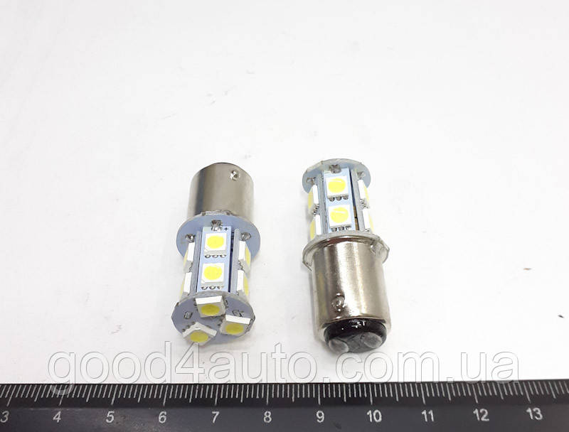 Лампа светодиодная P21/5W BAY15D 13SMD (50/50) T25/5/2, фото 1