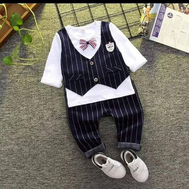 Ошатний костюм двійка  з жилеткою-обманкою для хлопчика 2 роки, розмір 100 (92)