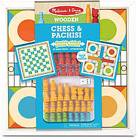 Деревянные шахматы и пачиси Melissa & Doug Double-Sided Wooden Chess & Pachisi Board Game