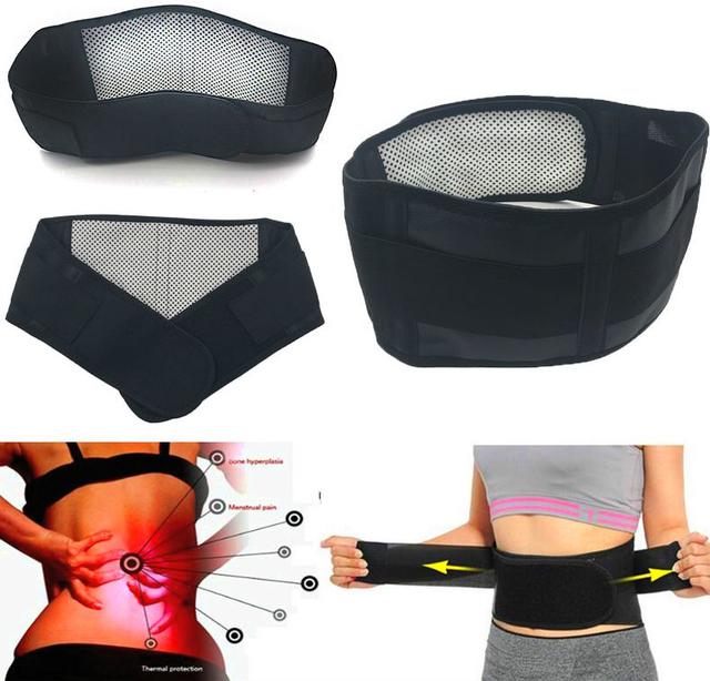 Магнитный пояс с турмалином черный