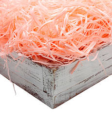 Наповнювач для подарункових коробок (50 г), папір високої якості, колір - персиковий