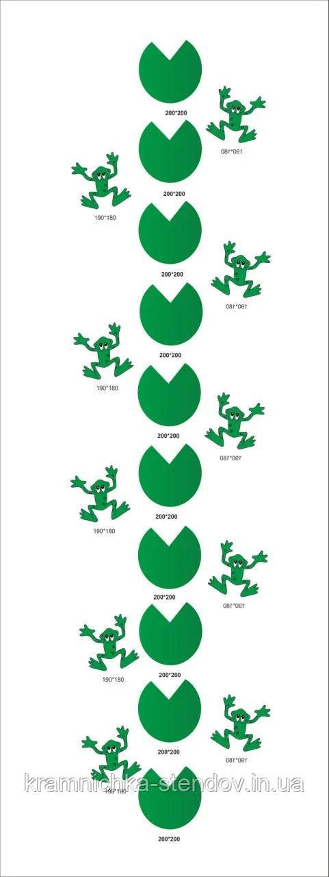 Декоративна наклейка на підлогу «Жаба»