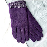 Рукавички з кашеміром фіолетовий