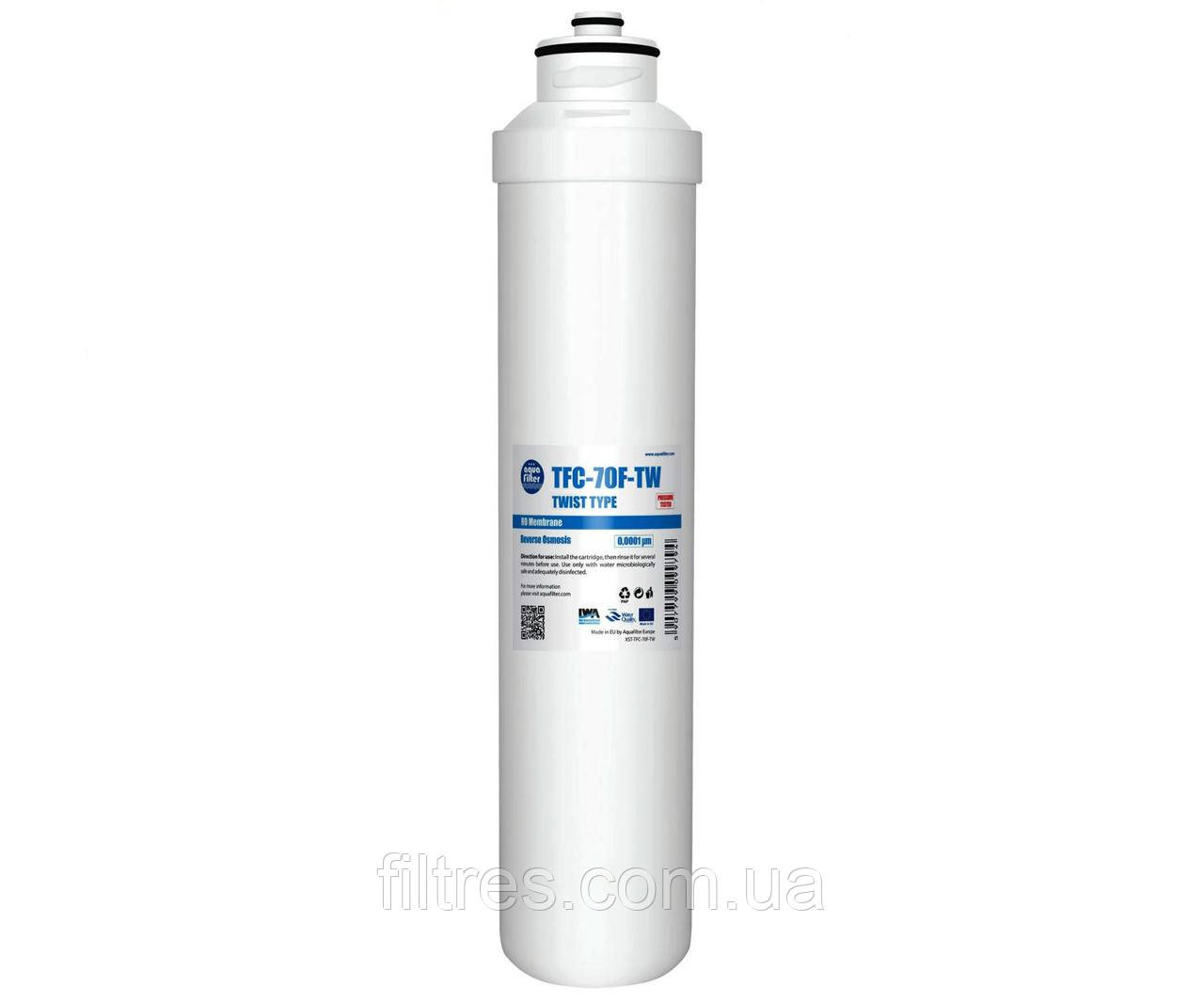 Aquafilter TFC-70F-TW - Лінійна зворотньоосмотична мембрана 70 GPD в корпусі