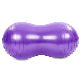 М'яч для фітнесу Арахіс (фітбол) сатин 45смх90см FI-7135, Фіолетовий