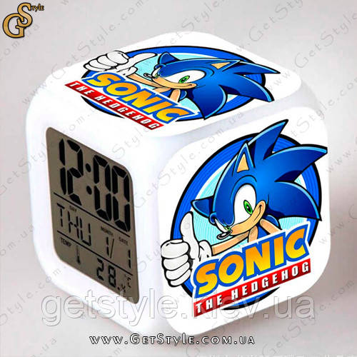 Настільний годинник Сонік — "Sonic Clock" з підсвіткою, фото 1
