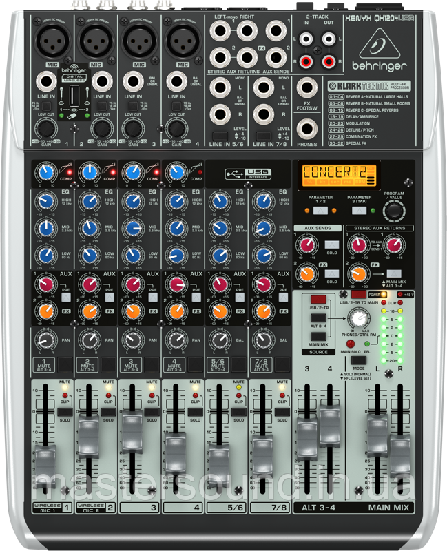 Мікшерний пульт Behringer XENYX QX1204USB