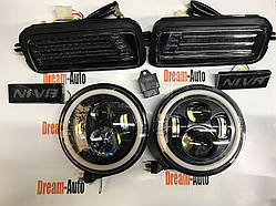 НОВИНКА! Комплект ДХО + Фари LED + Повторювачі поворотів ВАЗ НИВА з реле