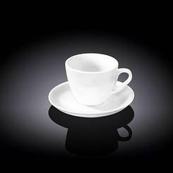 Чашка кавова з блюдцем WILMAX 110мл Колір білий 993174