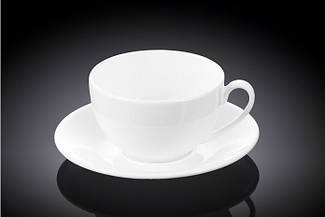Чашка чайна з блюдцем WILMAX 400мл Колір білий 993191 / AB