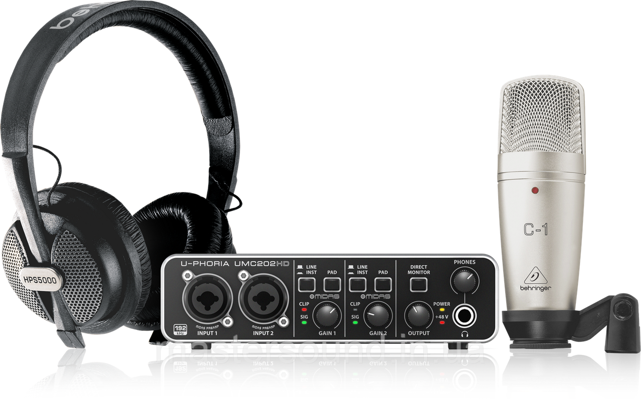 Комплект для запису Behringer U-Phoria Studio PRO