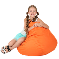 Кресло-мешок Груша Хатка средняя Оранжевая (подростковая)