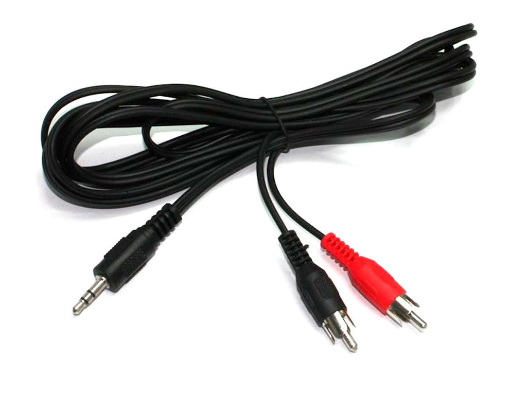 Кабель мультимедійний Jack 3.5 mm тато/2RCA тато 1.5 м Cablexpert (CCA-458)