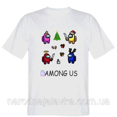 Футболка Амонг Ас Новий рік. AMONG US товары. Подарок новинка.